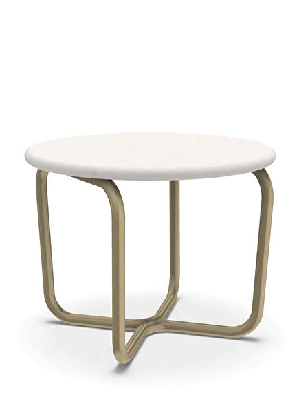 Sling Brass Concrete Side Table