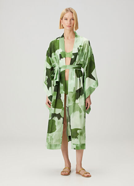 Green Patterned Caftan