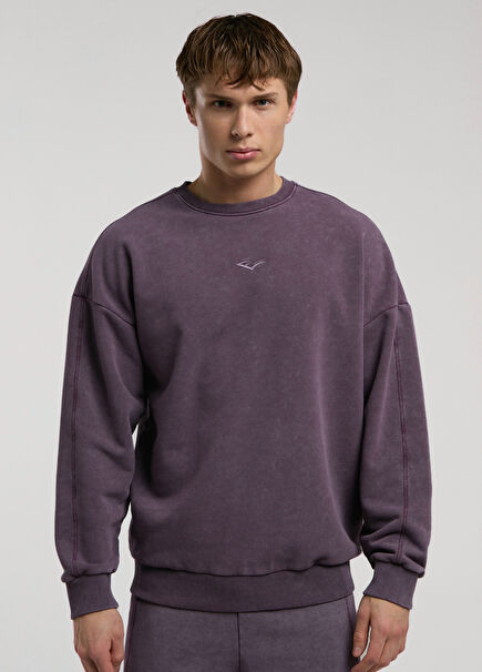 Bronx 1910 Mor Erkek Sweatshirt