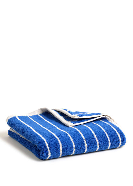 Solid Wide Striped Cotton Yarn Dyed Face Towel 50 x 90 cm