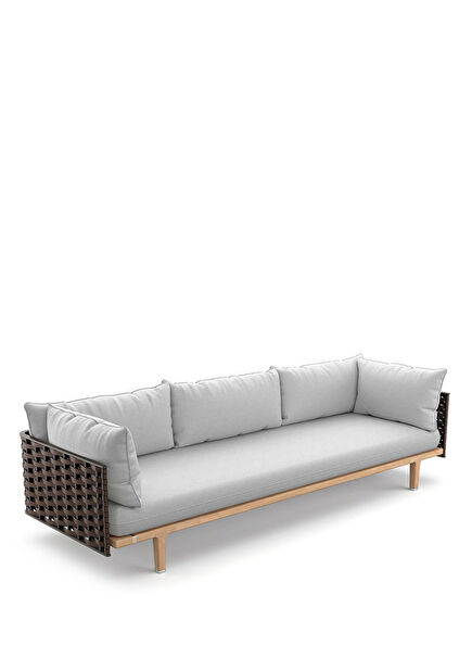 Sealine Titan Tik Ağacı Üçlü Bahçe Kanepesi