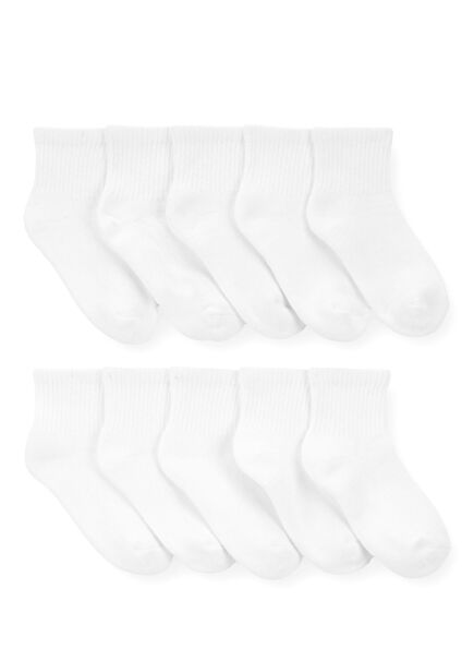 White Baby Boy 10 Piece Socks Set