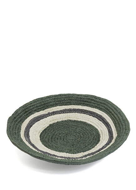 Aster White Green Decorative Plate