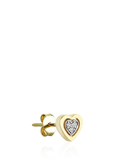 Wish Heart Diamond Women's Gold Earrings