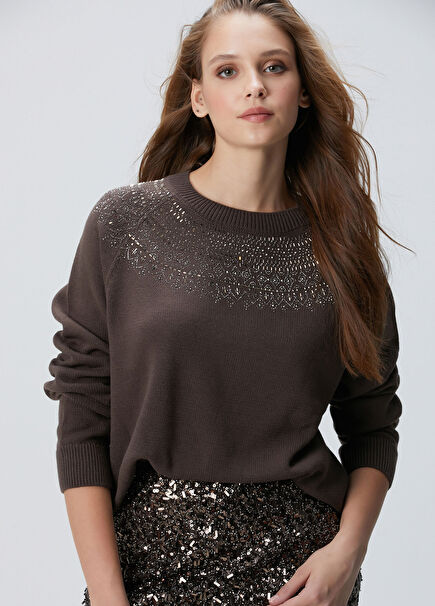 Limited Vizon Taşlı Kazak