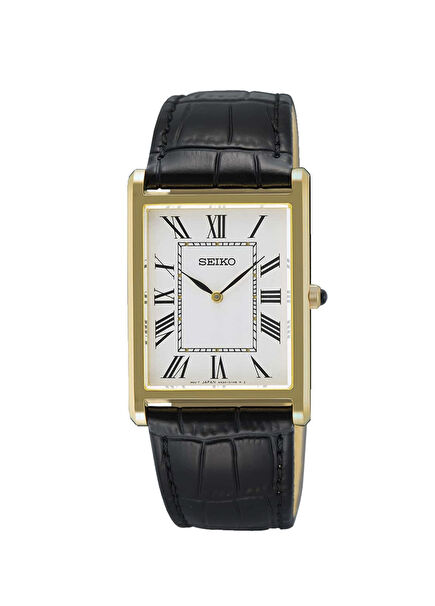 SEIWR104P Black Leather Men's Wristwatch
