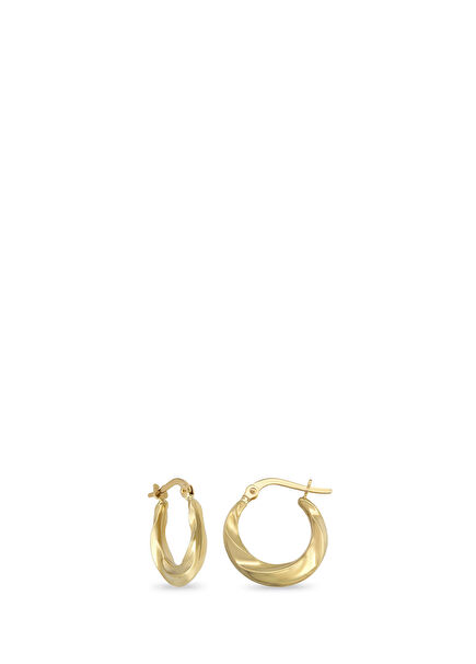 Misty 14 Karat Yellow Gold Women's Hoop Earrings