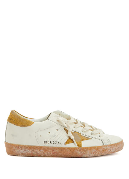 SStar Kahve Beyaz Kadın Deri Sneaker