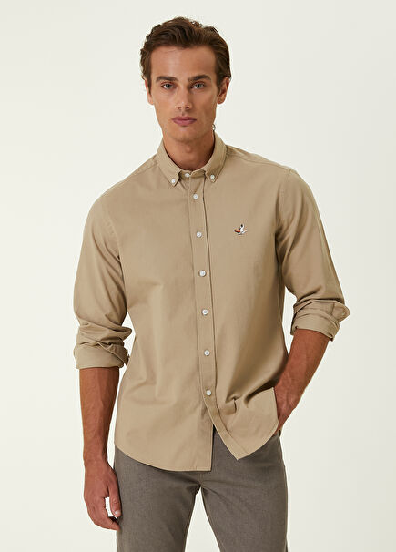 Comfort Fit Vizon Gabardin Dokulu Gömlek