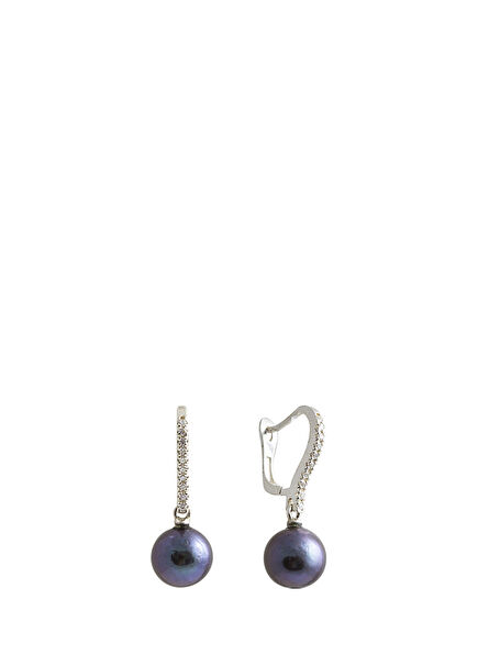 Midnight İnci 925 Ayar Gümüş Kadın Küpe