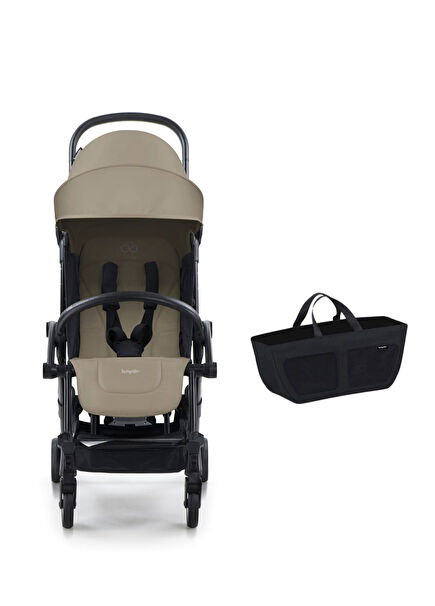 Connect 3 Black Sand Stroller and Side Organizer Bag Set