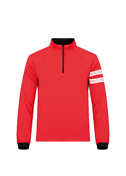 631 Kırmızı Yarım Fermuarlı Balıkçı Yaka Unisex Polar 