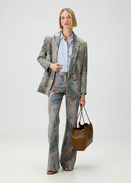 Multicolour Paisley Patterned Trousers