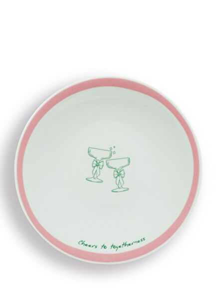 Very Demure Collection Pink Porcelain Dessert Plate 21 cm