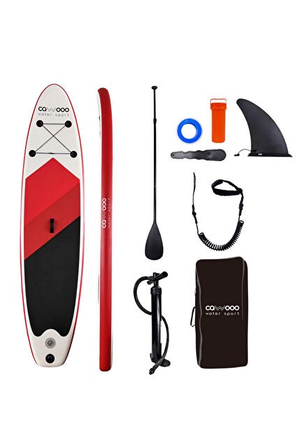 Stand Up Paddle Board Kırmızı SUP Şişme Sörf Tahtası 