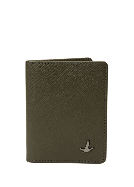 Haki Dokulu Erkek Deri Kartlık