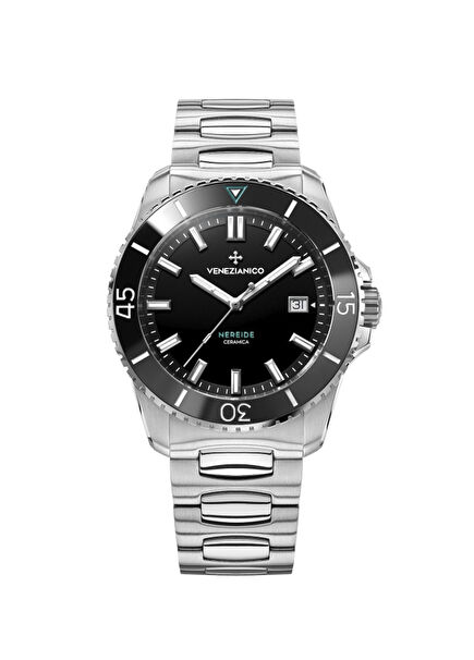 4521530C Nereide Ceramika Kurmalı Otomatik Siyah Çelik Erkek Kol Saati 