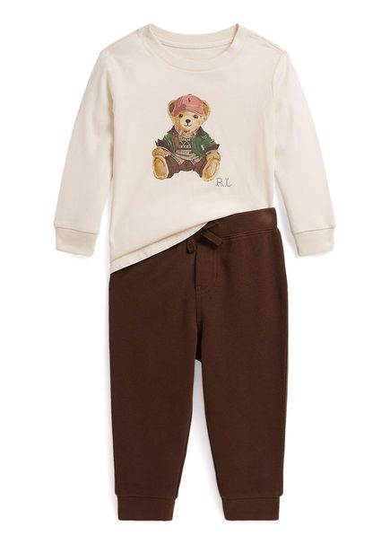 Ayıcık Baskılı Erkek Bebek 2li Set