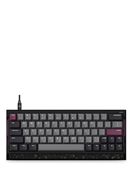 EV63 Dark Purple 60% Magnetic X Pro Magnetic Switch 8K Hz Hall Effect Hotswap RGB English Mechanical Gaming Keyboard