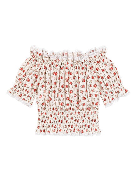 Pink White Girl Blouse