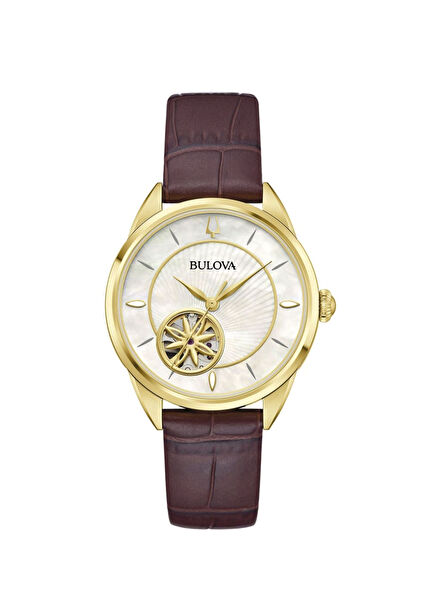 97L179 Brown Leather Women's Wristwatch