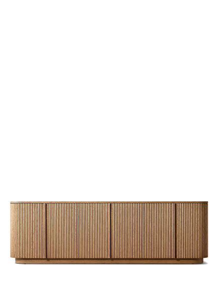Destiny Natural Oak Wood 6-Door Console