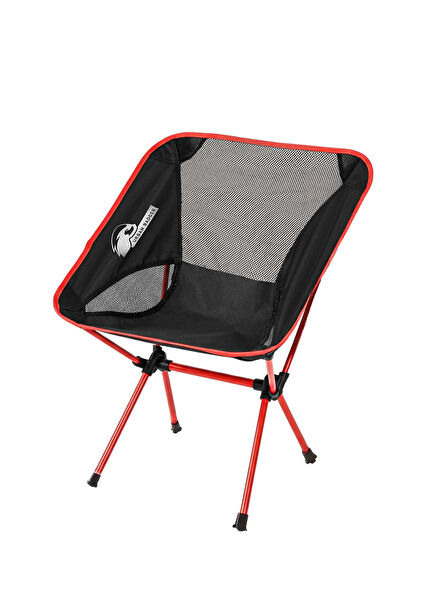 Kırmızı Loki Çantalı Katlanır Kamp Sandalyesi