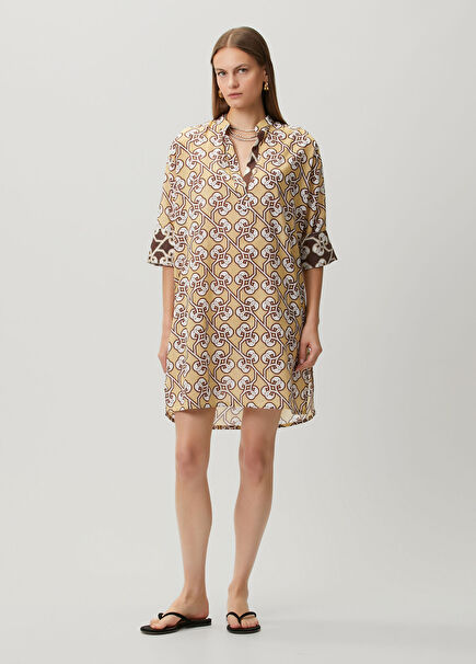 Delhi Light Yellow Breath Logo Butter Tunic