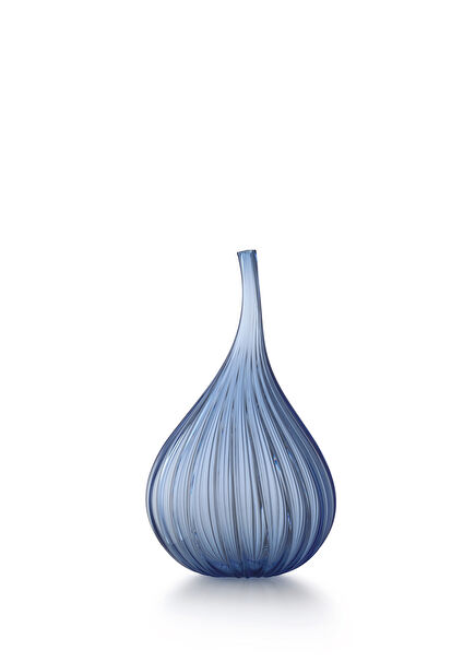 Drops Glossy Baby Blue Glass Medium Size Vase