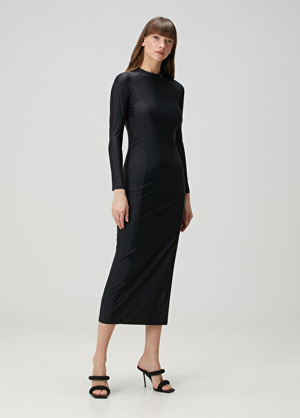 Rashguard Black Midi Dress