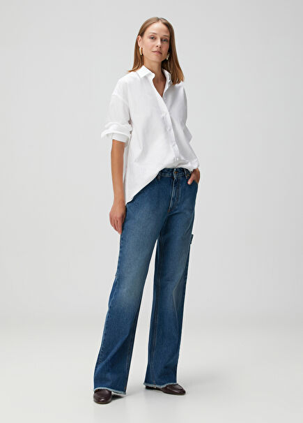 Lara Relaxed Fit Blue Jeans