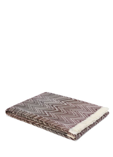 Antwan Brown Patterned Wool Throw