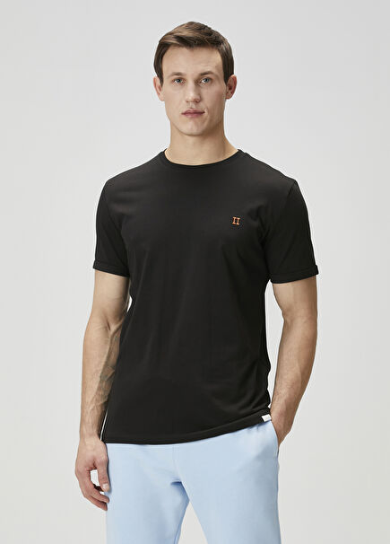 Black Logo Embroidered T-Shirt