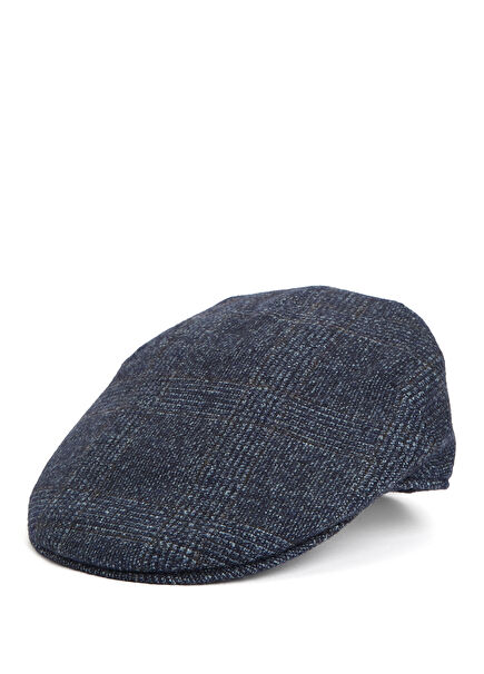Blue Plaid Men's Wool Hat