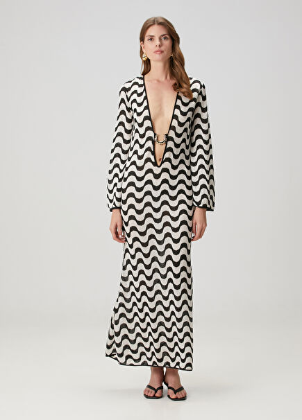 Jerina Black White Maxi Dress