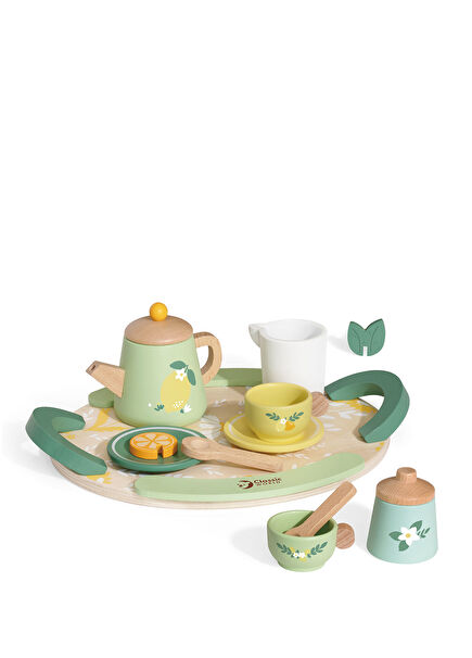 Ahşap Vintage Çay Seti