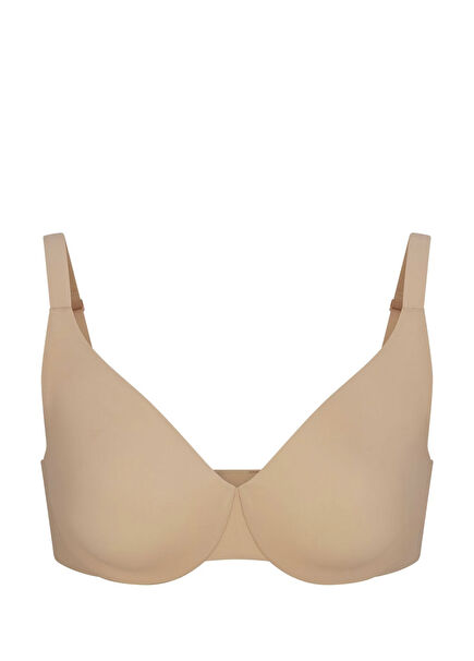 Unlined Full Coverage Koyu Bej Sütyen