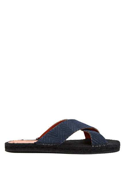 Navy Blue Mens Slippers