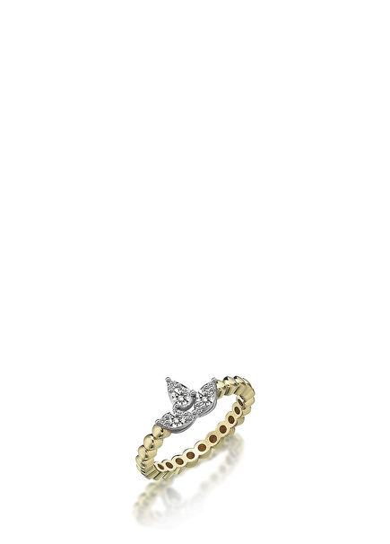 Moonlight Diamond Top 14K Gold Women Ring