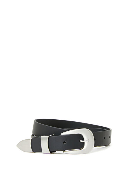Black Women's Leather Belt