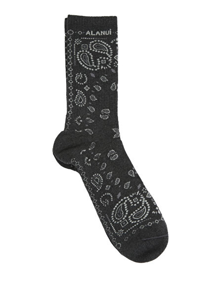 Antrasit Şal Desenli Erkek Çorap