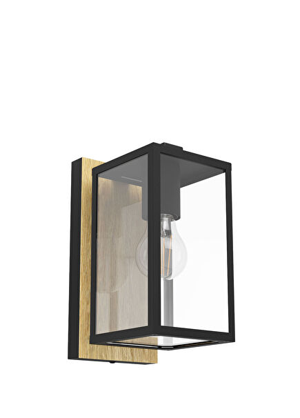 Budrone Siyah Kahverengi Galvanizli Çelik Duvar Aplik Dış Mekan Aydınlatması