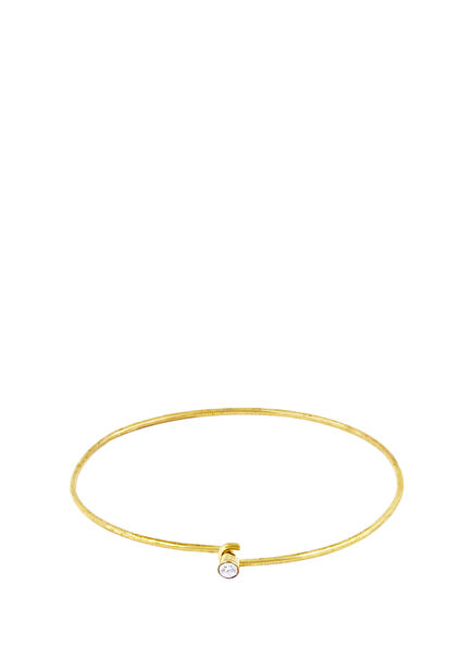 Tektaş 14 Ayar Altın Kaplama Gümüş Kadın Kilitli Bileklik