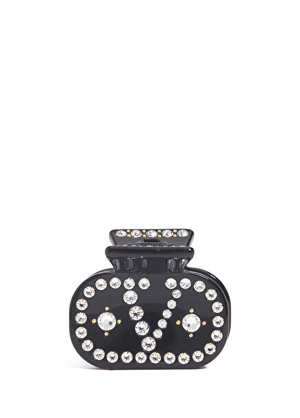 Black Logo Detailed Womens Clasp