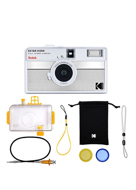 Ektar H35N Striped Silver 35mm Film Instant Camera