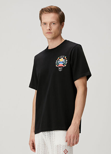 Siyah Organik Pamuk T-shirt