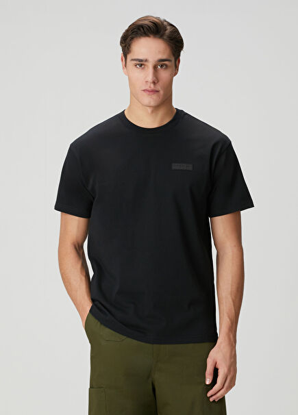 Black Logo Detailed T-Shirt