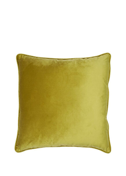 Sole İpeksi Kadife Limon Küfü Sarısı Dekoratif Yastık