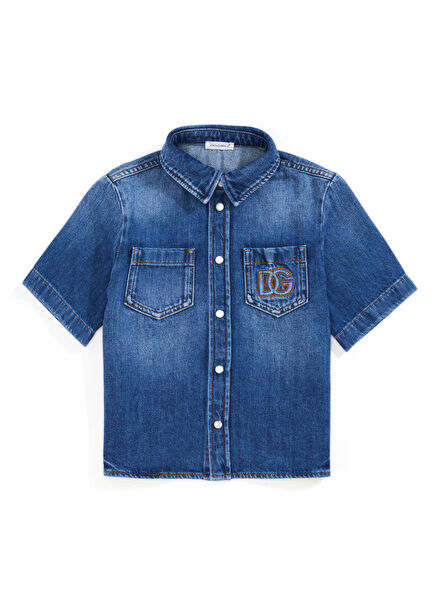 Çok renkli Erkek Çocuk Denim Gömlek
