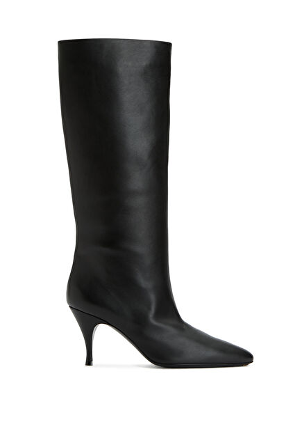 Siyah Kadın Deri Çizme